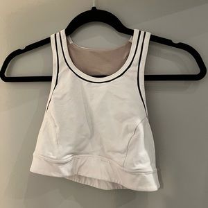 lululemon high neck white sports bra, size 6